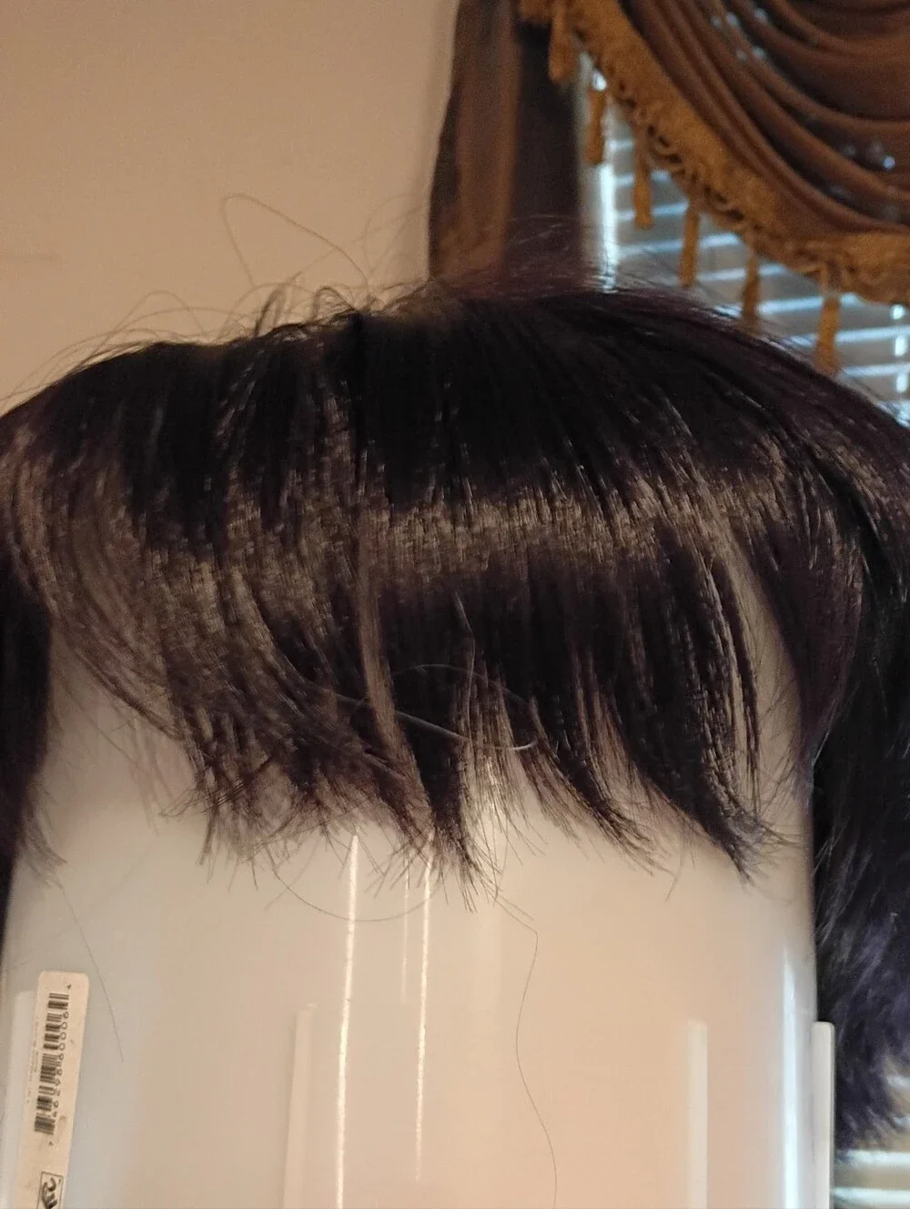 Blackish Purple Women’s Short Fringe Wig - Unbranded